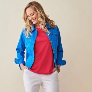 NWOT Susan Graver Butter knit Elbow Sleeve Bateau Neck Top | Size XL